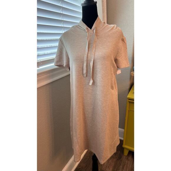 Casual Tan Hoodie Dress - Picture 1 of 11